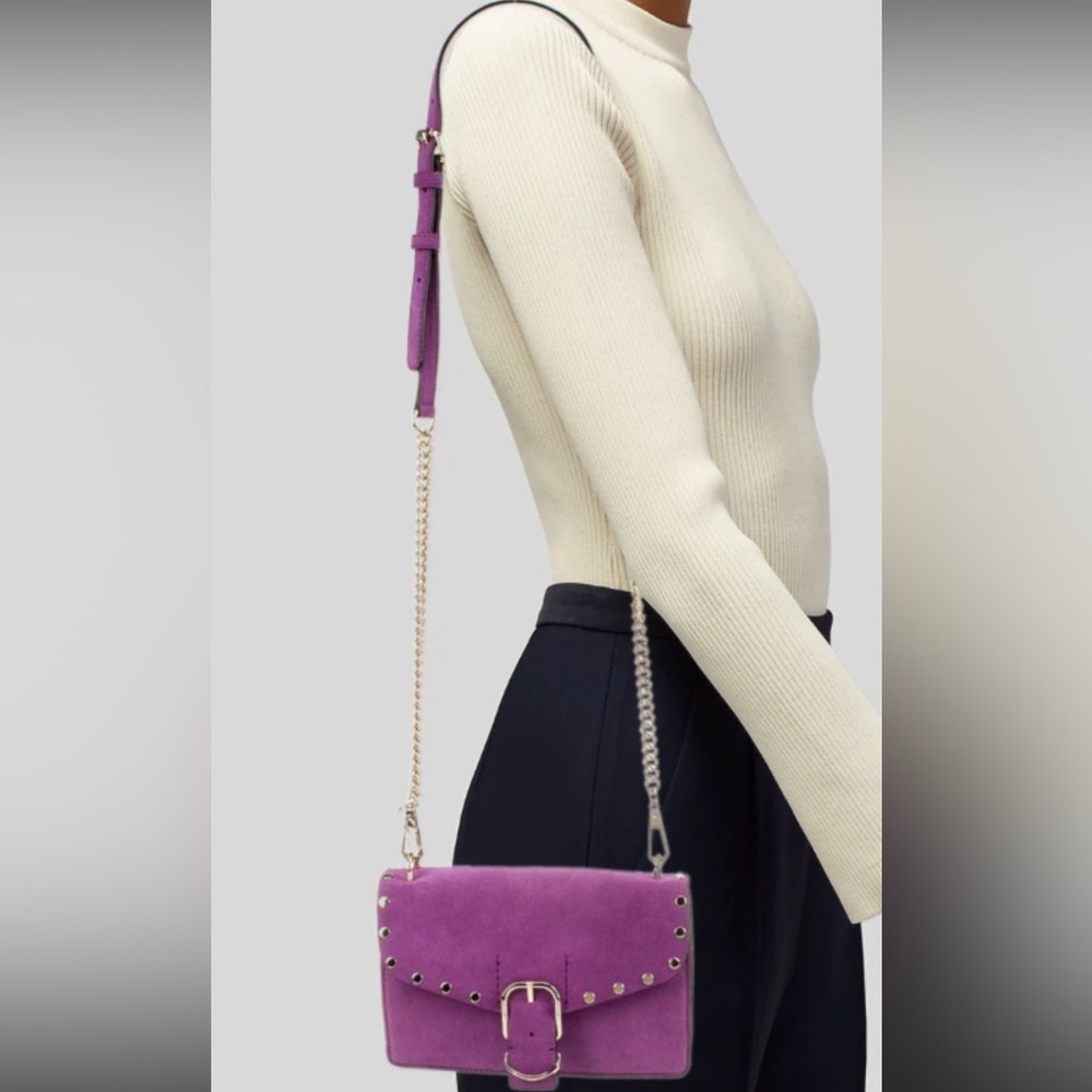 Rebecca Minkoff Fushia Crossbody Bag with Gold Chain